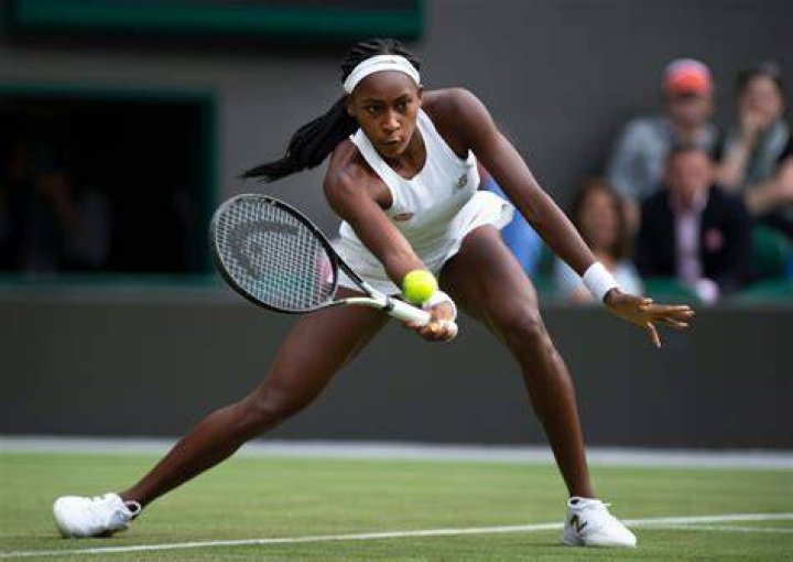 Coco Gauff in action