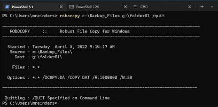 robocopy - Videos Read